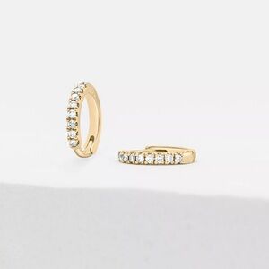 Pavé Diamond hoops earrings small
